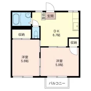 コーポ東大宮【2階】の間取り