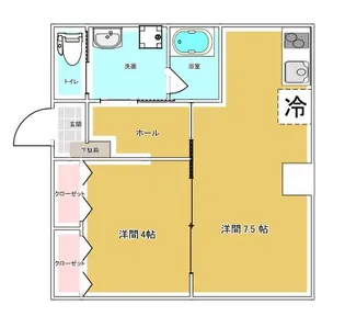 イイソラヴィータ【1階】の間取り