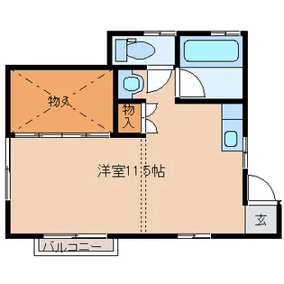 オアシス1号館【2階】の間取り