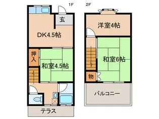 大阪府泉佐野市鶴原1【一戸建】の間取り