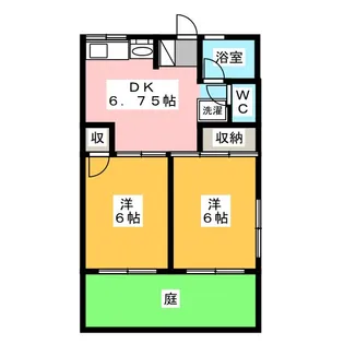シティハイムニシダイA【1階】の間取り
