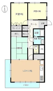 グランドハイツ白銀【1階】の間取り