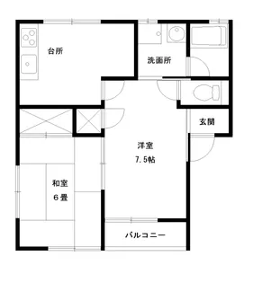 パル長岡【1階】の間取り