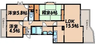 バルミーヒルズ焼山【1階】の間取り