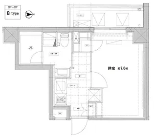 クローバー高輪【5階】の間取り