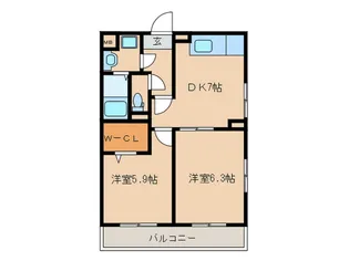 シエラハウス【1階】の間取り