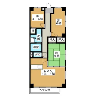 ガーデンテラス加藤二番館【4階】の間取り