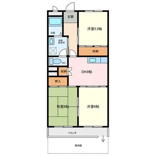 グリーンヒル巽ヶ丘 A棟【1階】の間取り