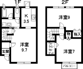 グランデ ビラッジョ B【2階】の間取り