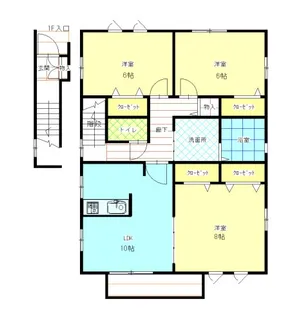 福島県いわき市平字柳町【アパート】の間取り