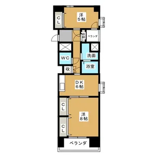 メゾンドグロリア【6階】の間取り