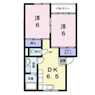 ルーセントA【1階】の間取り