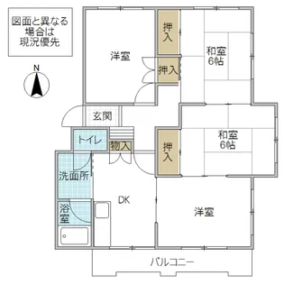 勝田プリンスマンション B【4階】の間取り