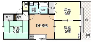 セジュール荒谷川【1階】の間取り