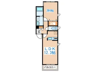 EASTSEVEN KONYA【2階】の間取り