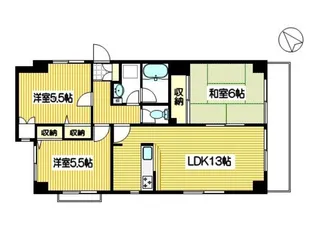 クリフパレス【4階】の間取り