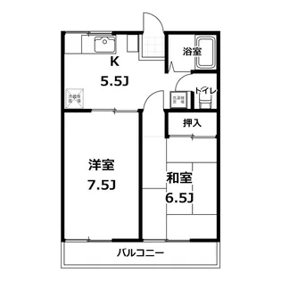 来夢ハイツ【1階】の間取り