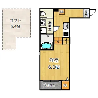 ハーモニーテラス花川III【1階】の間取り