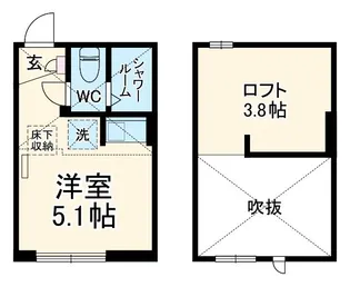 サニーウェルNIshiya【1階】の間取り