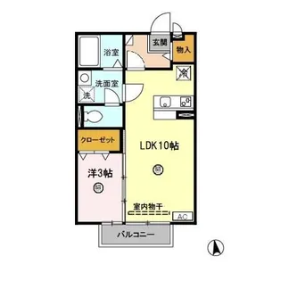 ブロケードリバー B【2階】の間取り