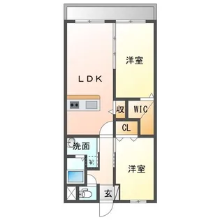 2LDKの間取り画像