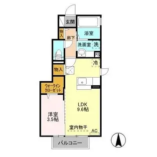 プリマコート【1階】の間取り