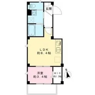 ルポゼ芝富士【1階】の間取り