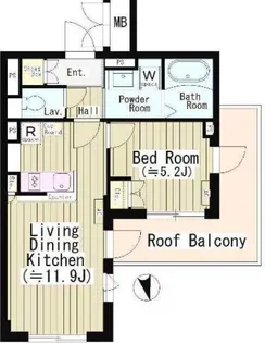 センテナリオ市谷二十騎町【5階】の間取り