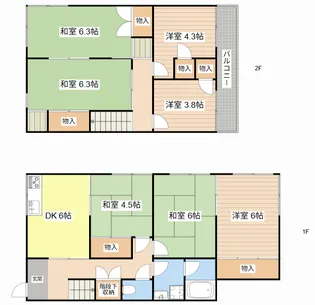 滋賀県東近江市札の辻2【一戸建】の間取り