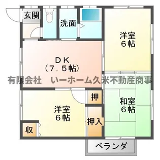 ハーベスト平山B棟【2階】の間取り