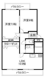 群馬県高崎市小八木町【マンション】の間取り