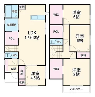静岡県浜松市中央区高丘北2【一戸建】の間取り