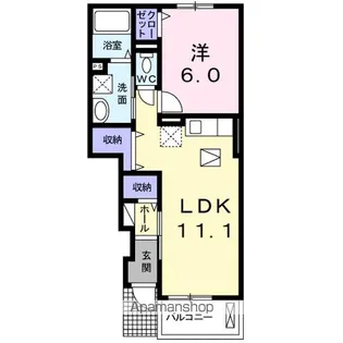 岐阜県各務原市川島松原町【アパート】の間取り