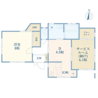 弦巻5丁目E邸 1階【1階】の間取り