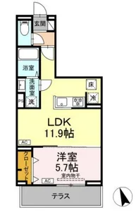 セレスティア池袋立教通り【1階】の間取り