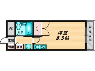 1Kの間取り画像