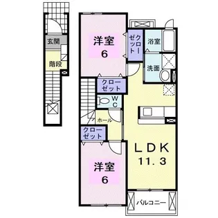 神奈川県秦野市東田原【アパート】の間取り