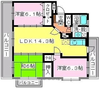 テラ青葉【4階】の間取り