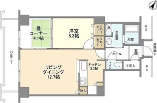 トルナーレ日本橋浜町【13階】の間取り