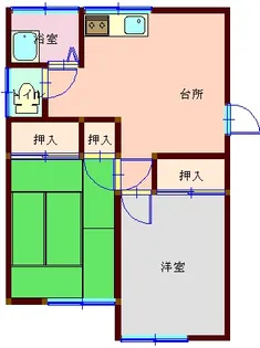 山形県山形市桜田東1【アパート】の間取り