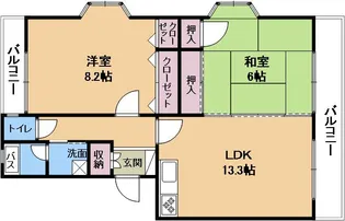 クレットドール Y2【2階】の間取り