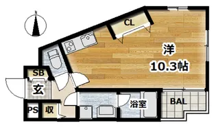 ルミエ月見山【1階】の間取り