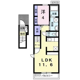 広島県福山市多治米町5【アパート】の間取り