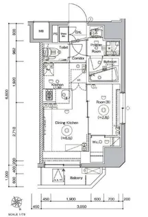 シーフォルム上野アジールコート SYFORME UENO Asyl C【3階】の間取り