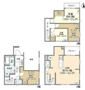 千葉県市川市原木3【一戸建】の間取り
