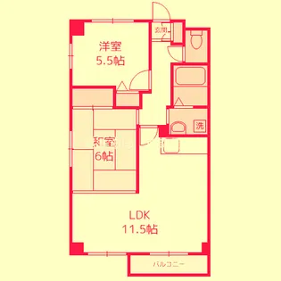 大阪府大阪市西淀川区姫里1【マンション】の間取り