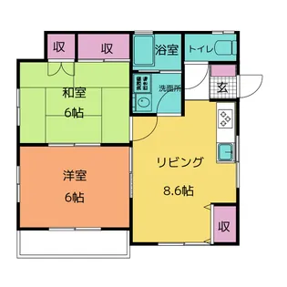リラ・タウンプロムナード【2階】の間取り
