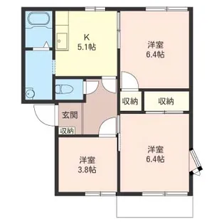 メゾン仲道H【1階】の間取り