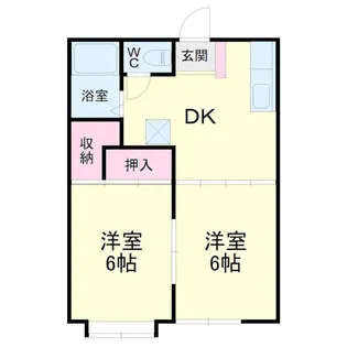 レイクコーポB【1階】の間取り