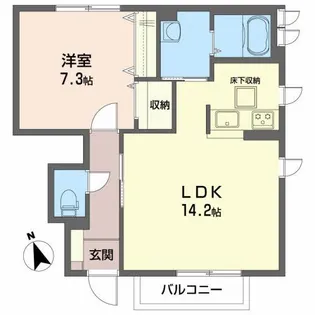 ウィスタリアJ【1階】の間取り